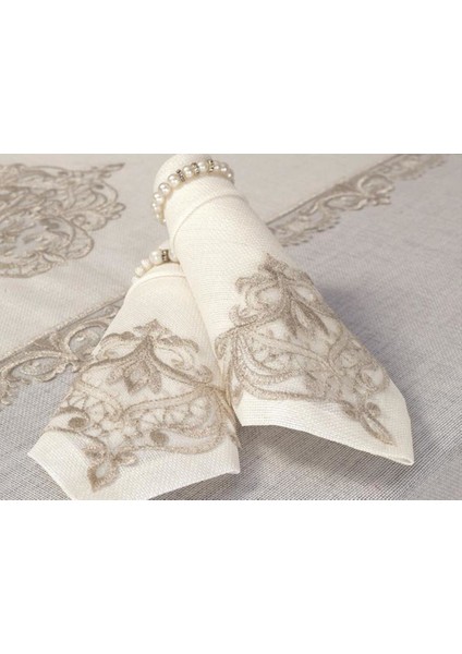 26 Parça Elegant Masa Örtüsü Takımı Krem fiyatları