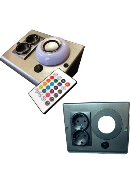 Tezgah Altı Müzikli Prizmatik ve Tezgah Altı 3 W Spotlu Armatür (Müzikli Tezgah Altı ve Normal Tezgah Altı) İkili Set