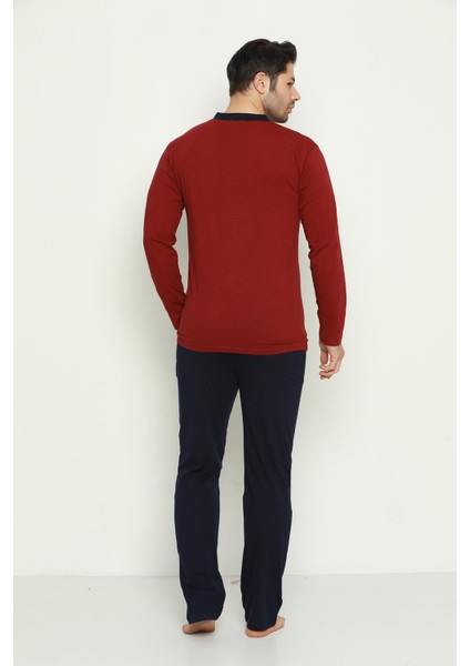 Modella Life Erkek Uzun Kollu Yaka Düğmeli ve Cepli Pijama Takım 2388 fırsatları