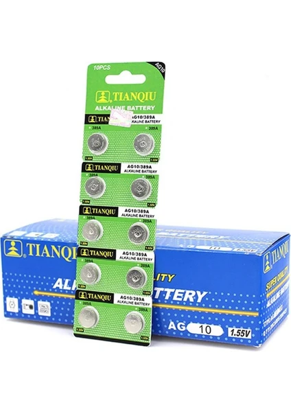 Tıanqıu 10 Ad AG10 LR1130 389 LR54 L1131 189 Düğme Pil 20 Paket 200 Tane