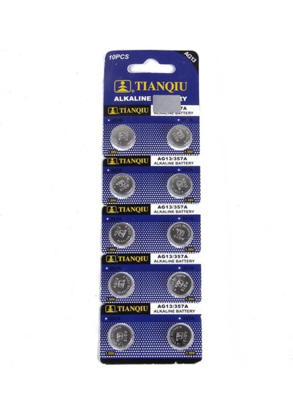 Tıanqıu Ag-13 Düğme Pil A76, LR44 20 Paket 200 Tane Düğme Pil fırsatları