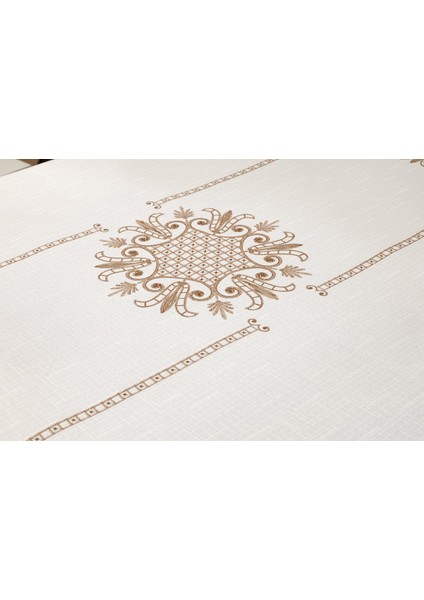 Lale Baskılı Dikdörtgen Masa Örtüsü Gold fiyatları