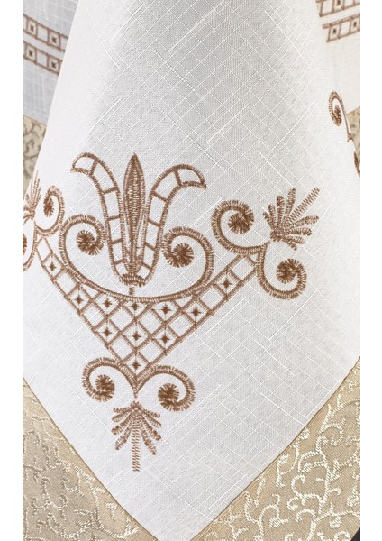 Lale Baskılı Dikdörtgen Masa Örtüsü Gold modelleri