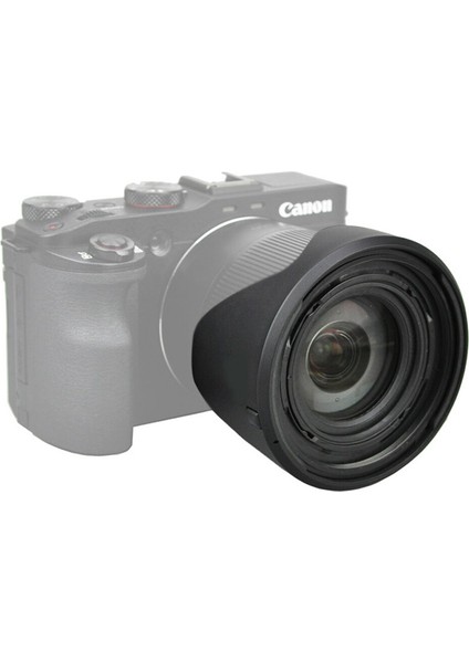 Canon Powershot G3 x Için FA-DC67B Adaptör + LH-DC100 Parasoley