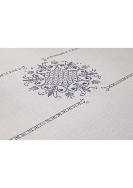 Lale Baskılı Dikdörtgen Masa Örtüsü Silver 160X300 cm fiyatları