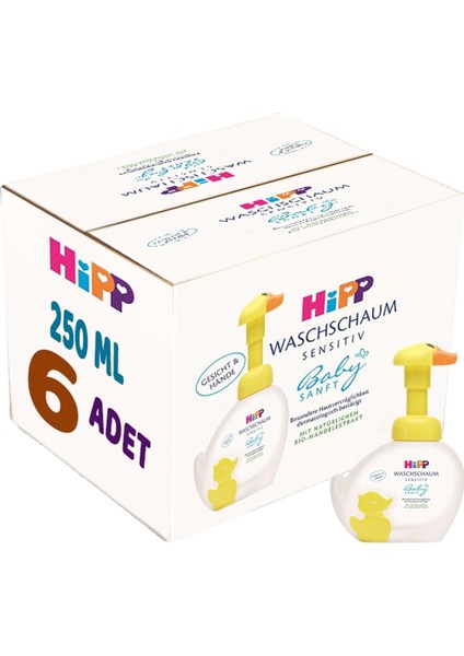 Babysanft Bebek/Çoçuk El Yıkama Köpüğü 250 ml Pompalı 6'lı Set