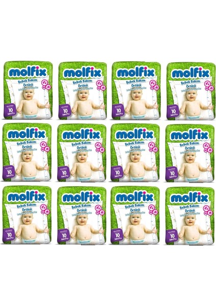Bebek Bakım Alt Açma Örtüsü 12'li Set 120 Adet (12 Paket x 10 Adet)