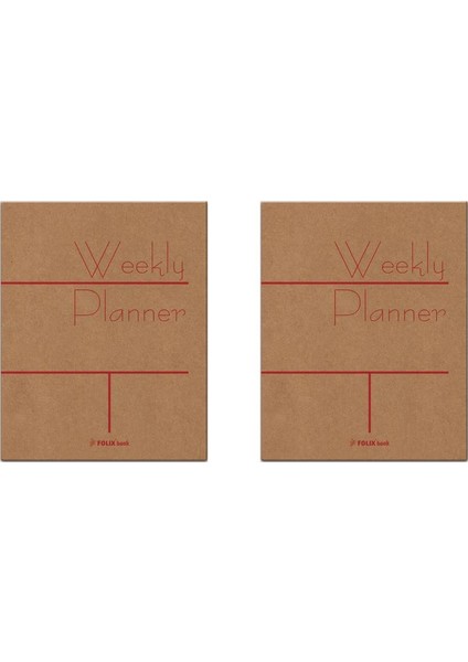 Folix Book Haftalık Planlayıcı 54 Yaprak 15 5 x 23 cm 2'li