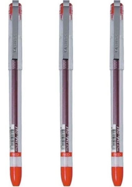 My-Gel Iğne Uçlu Kalem Kırmızı 0,5 mm 3'lü