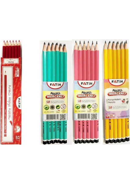 Pastel Mercanlı Kurşun Kalem ve Kırmızı Kopya Kalemi Ofisinn No : 41
