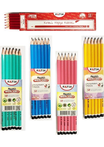 Pastel Mercanlı Kurşun Kalem ve Kırmızı Kopya Kalemi Ofisinn No : 42