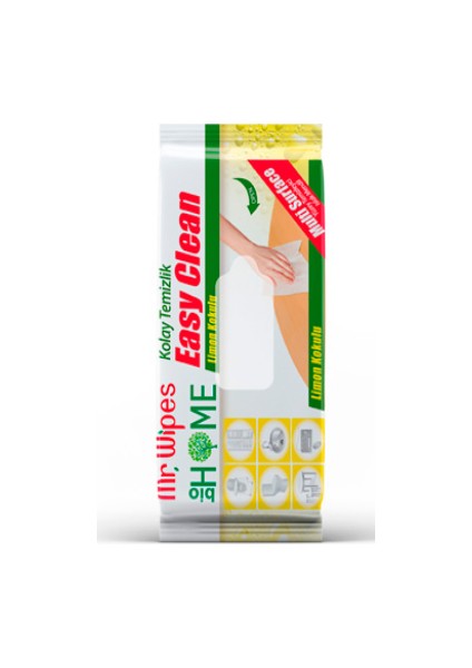 Mr Wıpes Easy Clean Temizleme Mendili Limon Kokulu 40 'lı