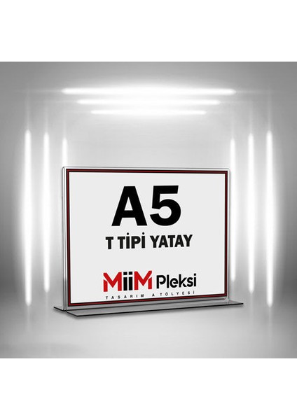T Tipi A5 Pleksi Föylük Broşürlük-Yatay A5 Föylük 50'li