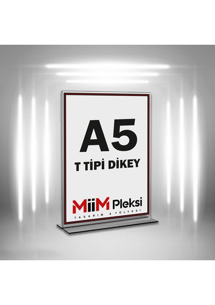 T Tipi A5 Pleksi Föylük Broşürlük-Dikey A5 Föylük 20'li