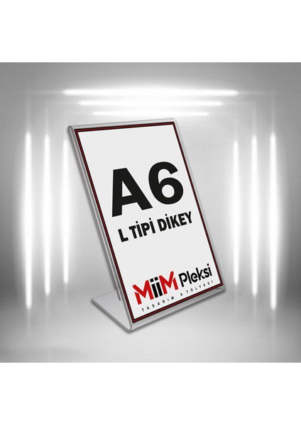 L Tipi A6 Pleksi Föylük Broşürlük-Dikey A6 Föylük 10'lu