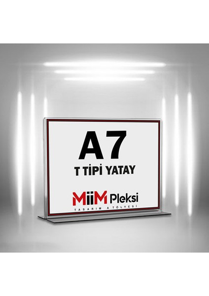 T Tipi A7 Pleksi Föylük Broşürlük-Yatay A7 Föylük 10'lu