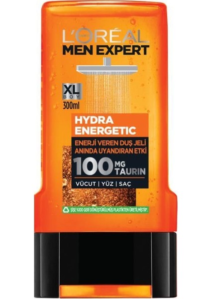 L'Oréal Paris Men Expert Hydra Energetic Taurin Içeren Duş Jeli 300 Ml 5'Li Set