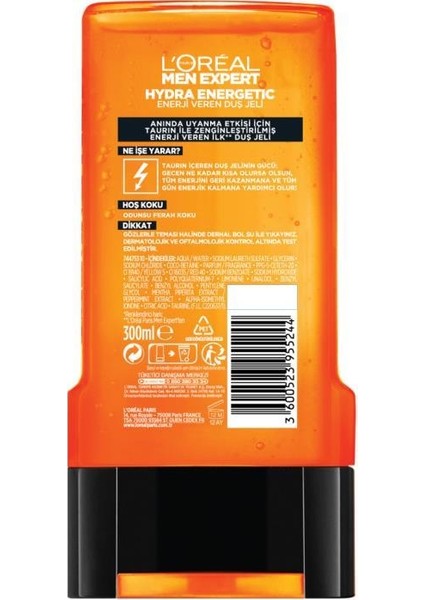 L'Oréal Paris Men Expert Hydra Energetic Taurin Içeren Duş Jeli 300 Ml 5'Li Set