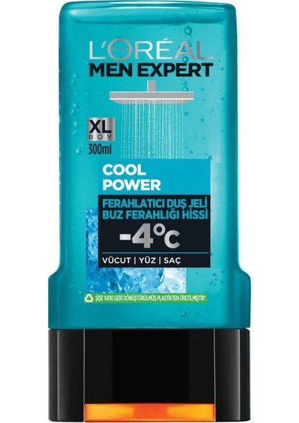 L'Oréal Paris Men Expert Cool Power Buz Ferahlığında Duş Jeli 300 Ml 5'Li Set