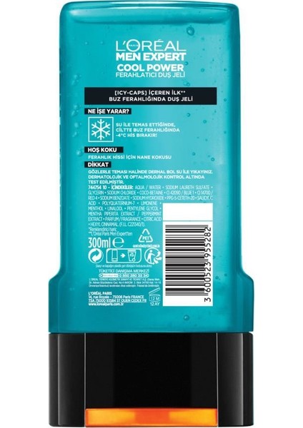 L'Oréal Paris Men Expert Cool Power Buz Ferahlığında Duş Jeli 300 Ml 5'Li Set