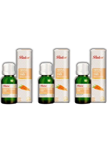 Havuç Tohumu Yağı (Soğuk Pres) 20 ml 3'lü