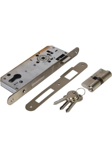 Nikel 152R Silindirli Dış Kapı Kilidi 40 mm Oval