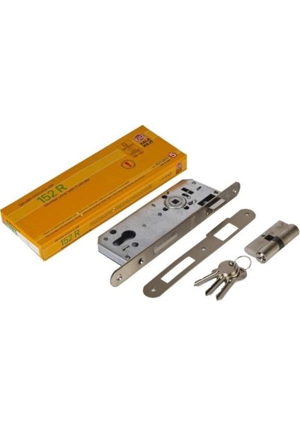 Nikel 152R Silindirli Dış Kapı Kilidi 40 mm Oval