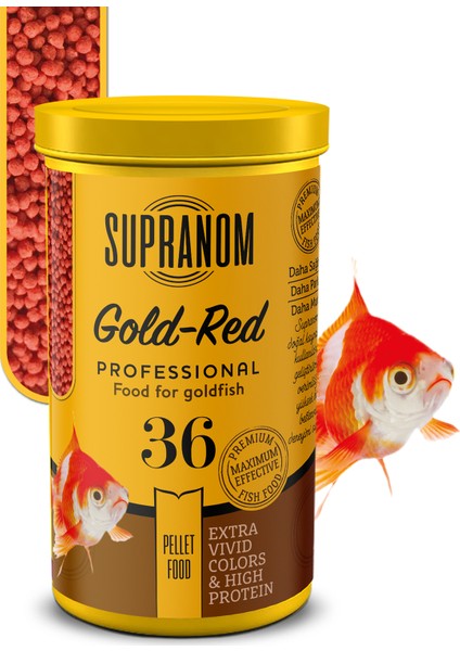 Japon Balık Yemi Gold-Red Pellet Food 250ML (36)