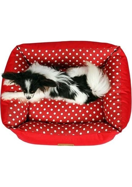 Tarte Puantiyeli Köpek Yatagi 70X95X22CM (Kirmizi) [xl] fiyatları