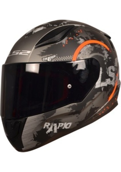 Rapıd Cırcle Mat Tıtanıum-Turuncu Kask