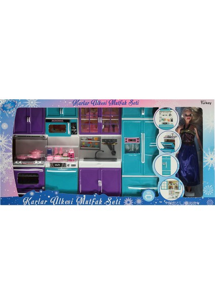 Oyuncak Karlar Ülkesi Bebekli Mutfak Seti