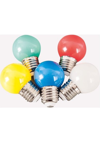Renkli LED Ampül - 5 Li Paket