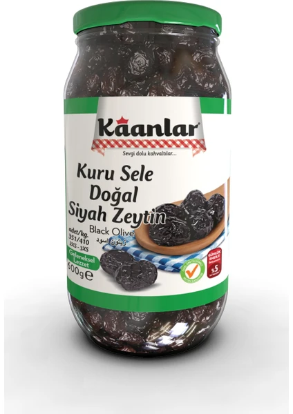 600 gr Kuru Sele Doğal Siyah Zeytin (351-410)