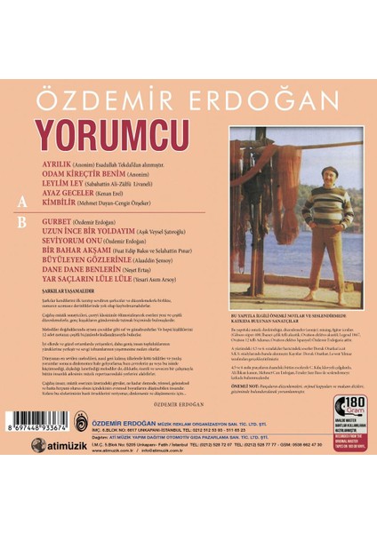 Özdemir Erdoğan - Yorumcu - Gurbet (Analog Kayıt) (Plak)