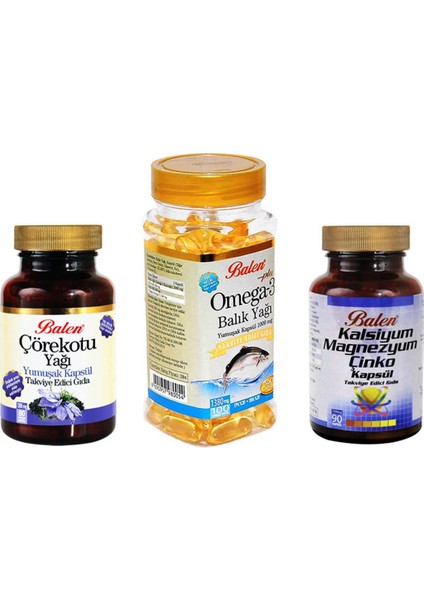Omega 3 Balık Yağı+Çörekotu Yağı+Kalsiyum Magnezyum Çinko