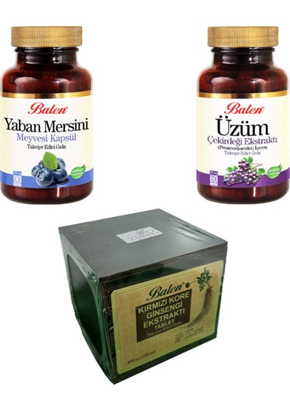 Üzüm Çekirdeği+Yaban Mersini+Kırmızı Kore Gınseng