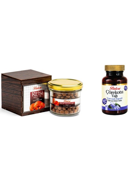 Reishi Mantarı (Ganoderma)+Çörekotu Yağı Kapsül(Soğuk Pres)