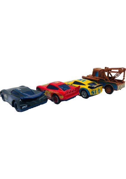 Şimşek Mcqueen Cars Mater Jackson Storm Cruz Ramirez Oyuncak Arabalar Metal 4\'lü Set