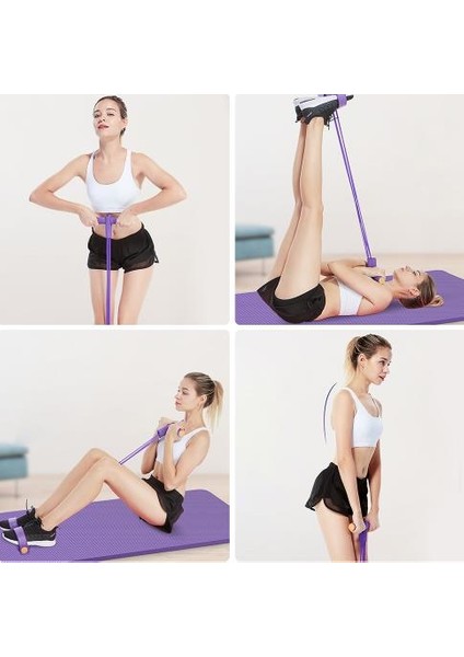 Body Trimmer Pedallı Egzersiz Vücut Şekillendirici Kondisyon Direnç Lastiği 4'lü