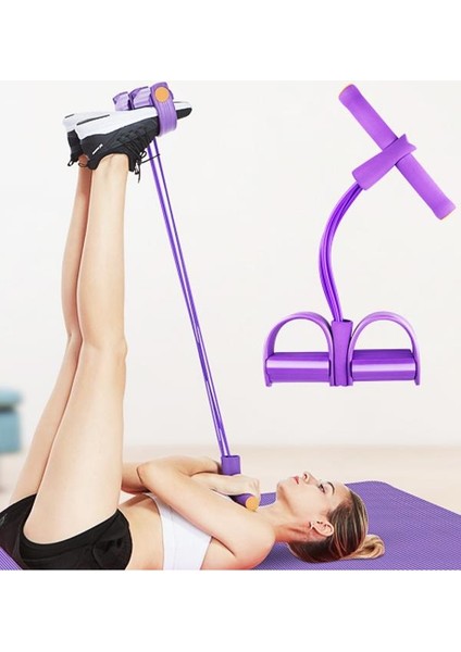 Body Trimmer Pedallı Egzersiz Vücut Şekillendirici Kondisyon Direnç Lastiği 4'lü