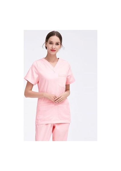 Pembe Bayan Hastane Doktor Hemşire Nöbet Cerrahi Alt Üst Takım