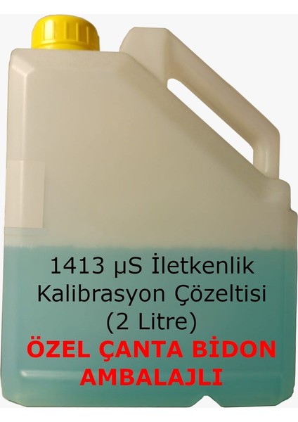 1413 Μs Iletkenlik Kalibrasyon Çözeltisi 2 Litre Özel Çanta Bidon