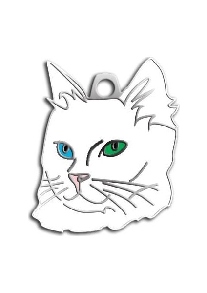 Mavi Yeşil Gözlü Van Kedisi Kedi Künyesi