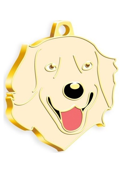 Altın Kaplama Golden Retriever Köpek Künyesi