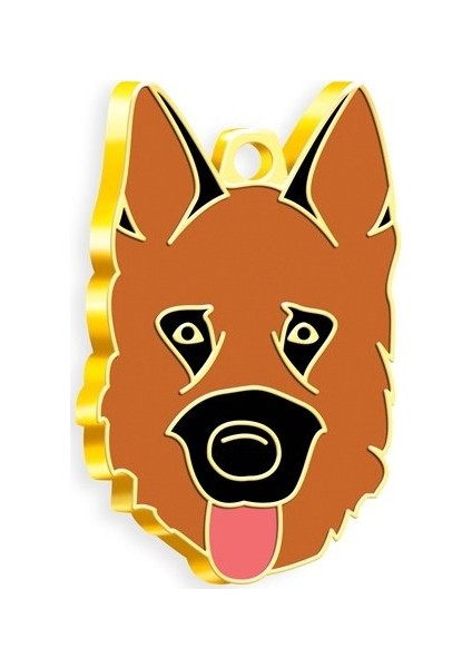 Altın Kaplama Alman Kurdu Köpek Künyesi