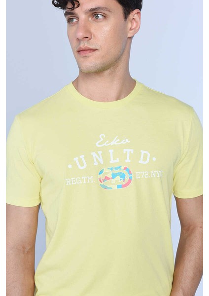 Joshua Sarı Erkek Bisiklet Yaka Tshirt