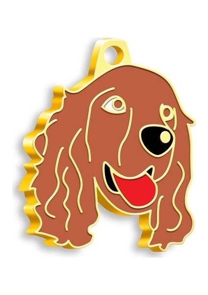 Altın Kaplama Cocker Köpek Künyesi