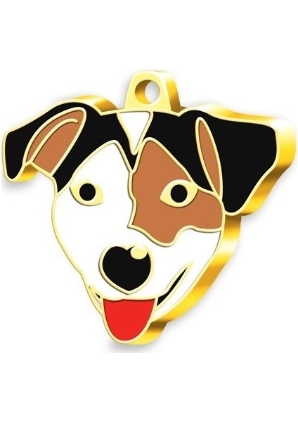 Altın Kaplama Jack Russell Köpek Künyesi