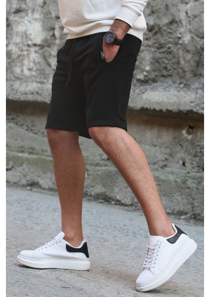 Siyah Erkek Regular Fit Şort 4842