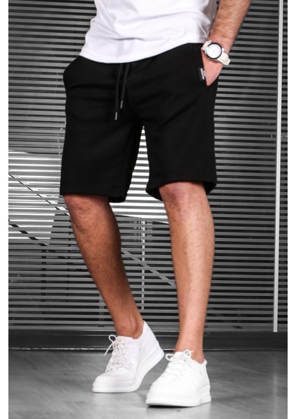 Siyah Erkek Regular Fit Şort 4842